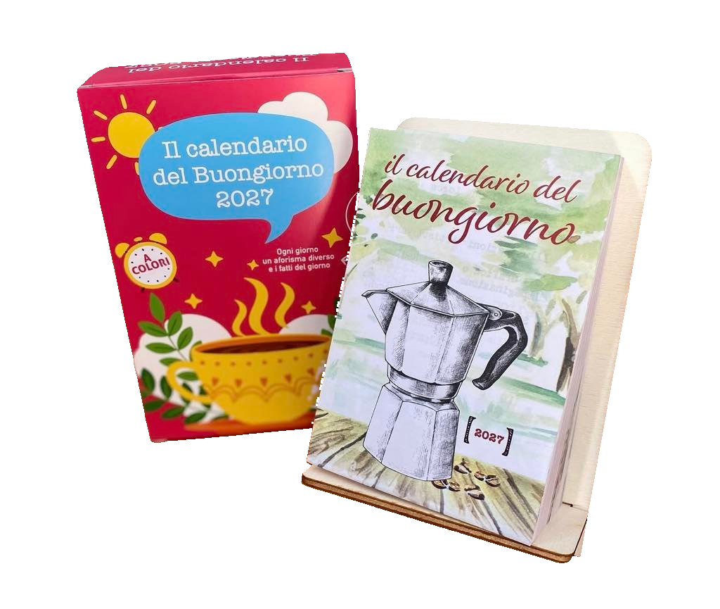Il Calendario del Buongiorno 2027 - Calendario da Tavolo con Supporto in Legno | 365 Aforismi a Colori