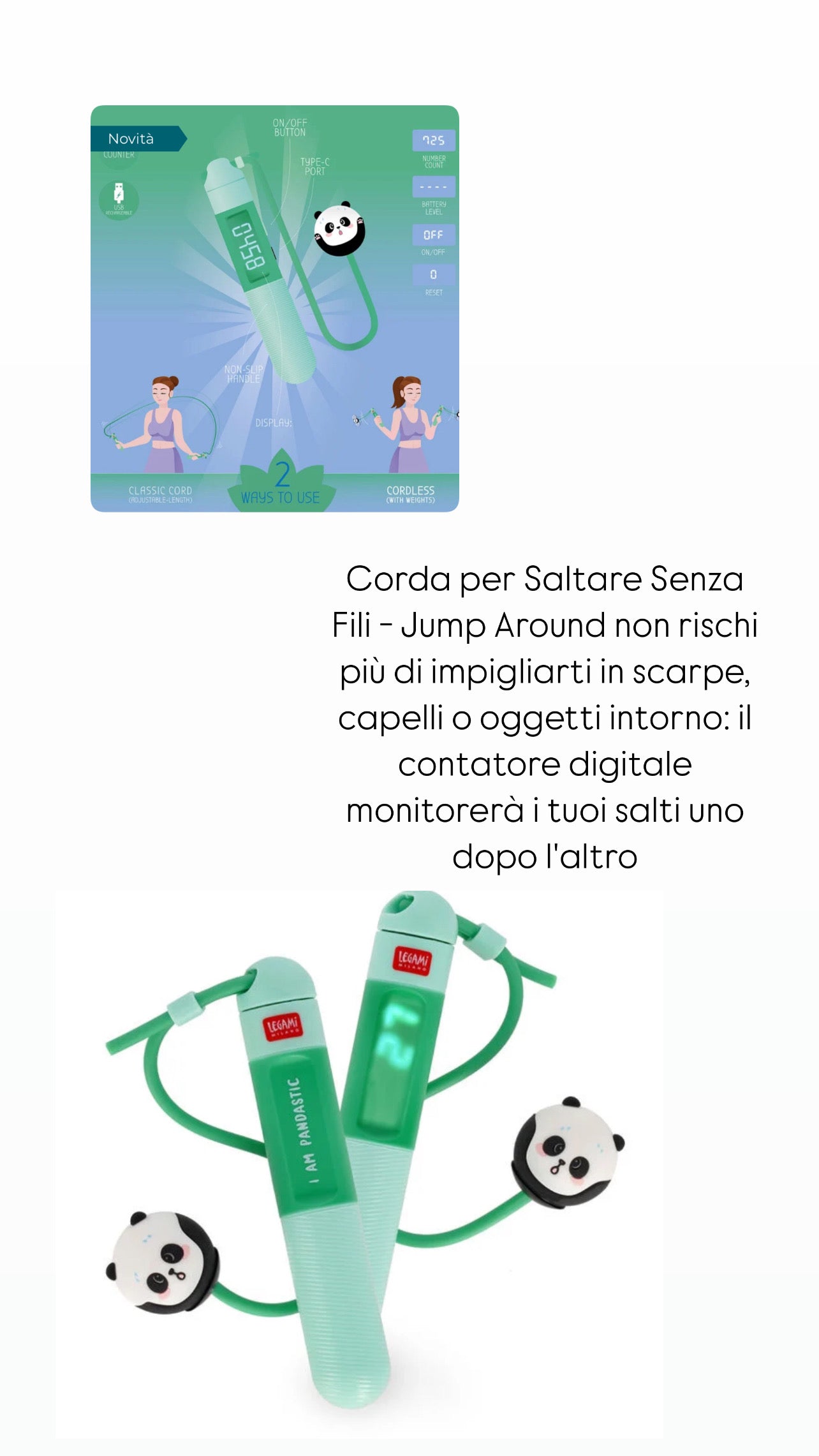 Corda per Saltare Senza Fili - Jump Around