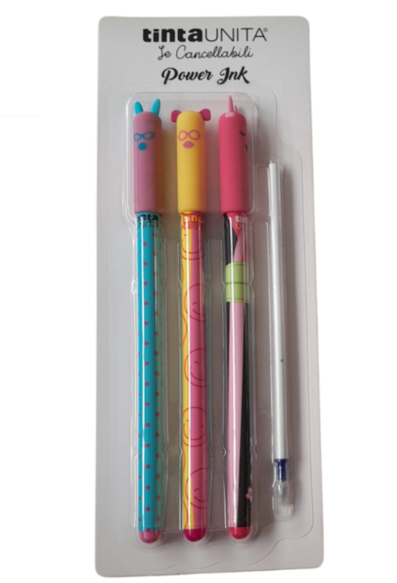 TINTA UNITA KIT 3 PENNE CANCELLABILI BLU+ REFIL BLU FASHION EDIZIONE 2025/2026