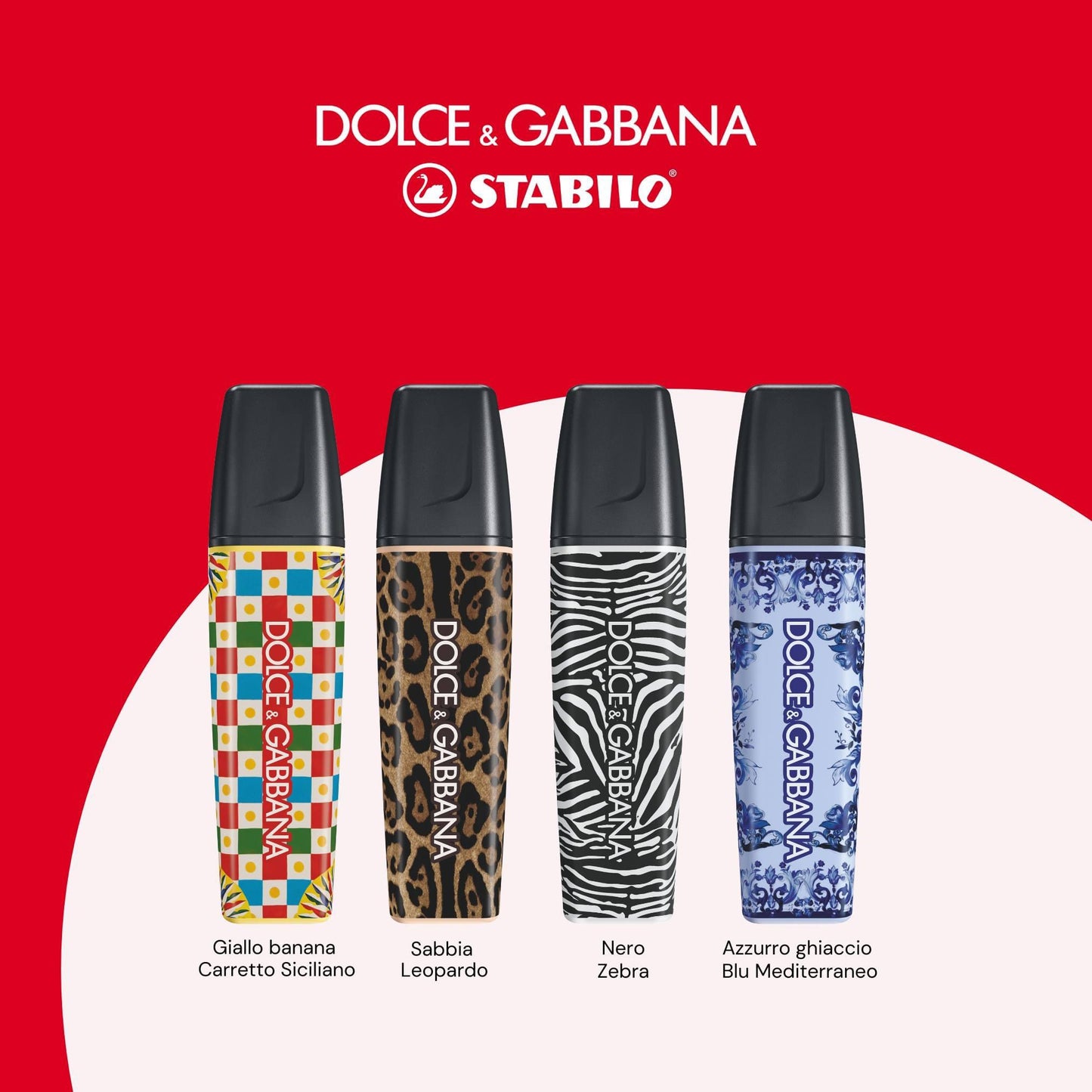 Stabilo BOSS ORIGINAL x DOLCE&GABBANA - Cofanetto Premium con 4 evidenziatori - Edizione Limitata