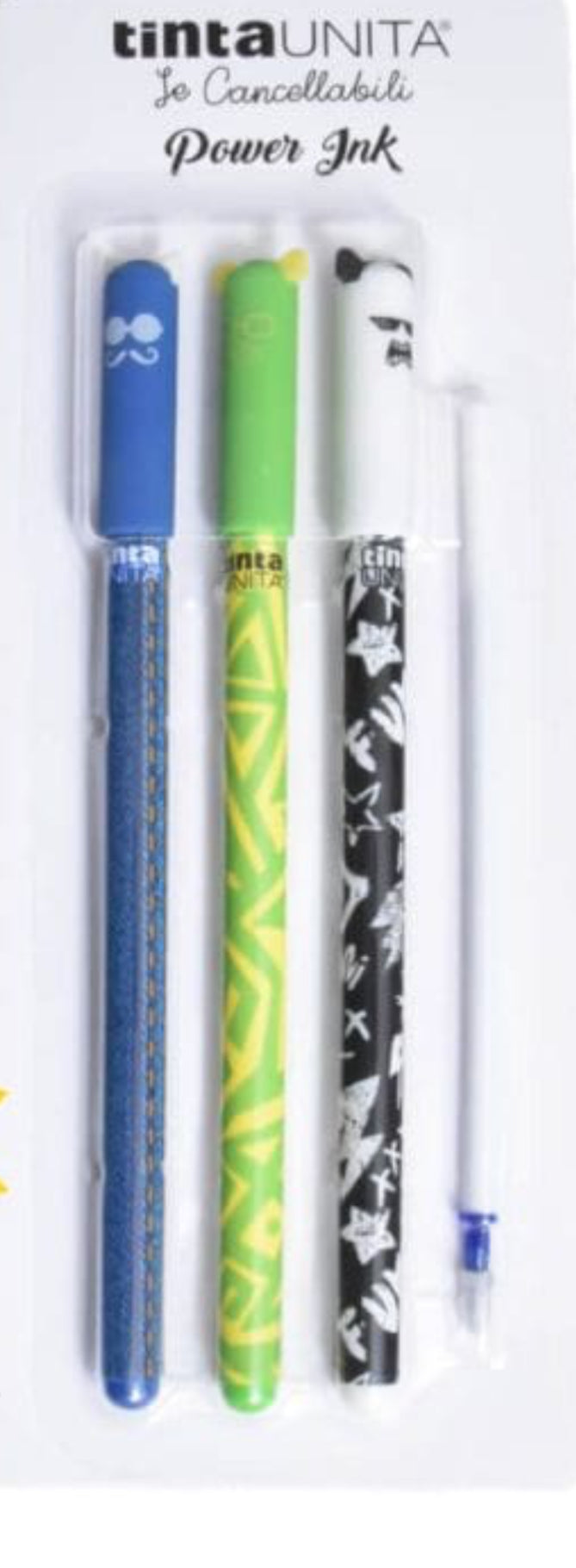 TINTA UNITA KIT 3 PENNE CANCELLABILI BLU+ REFIL BLU FASHION EDIZIONE 2025/2026