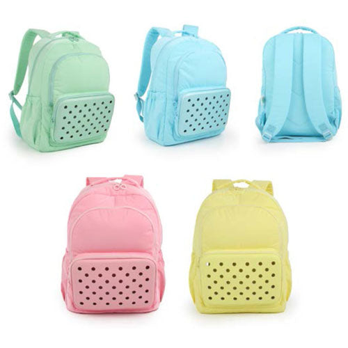 ZAINO MULTISCOMPARTO COLORI PASTELLO CON PINS JIB-BAG