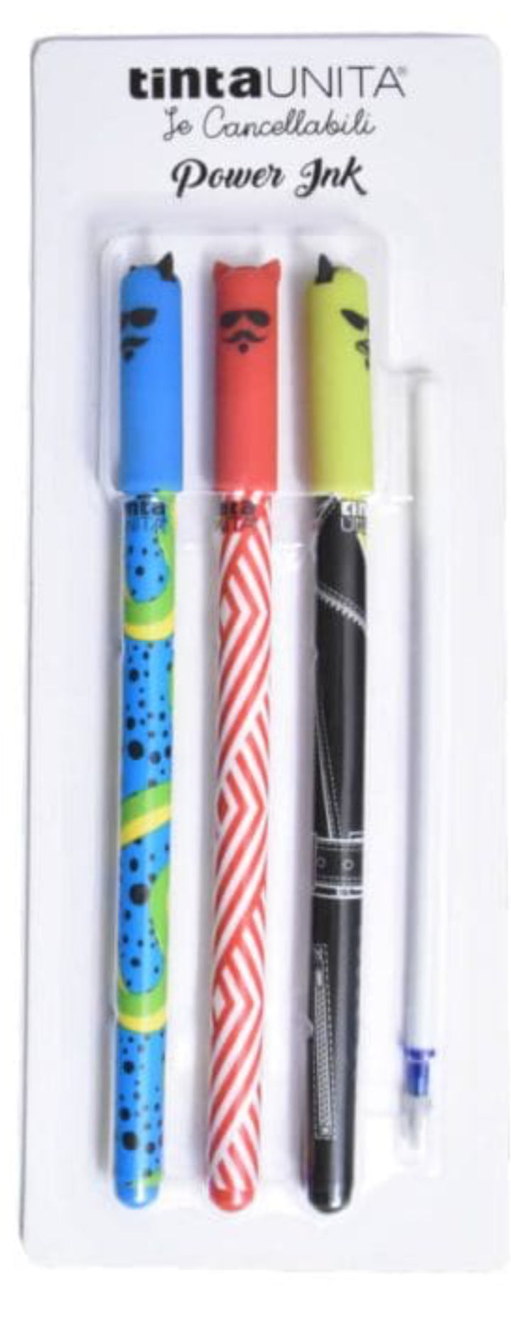 TINTA UNITA KIT 3 PENNE CANCELLABILI BLU+ REFIL BLU FASHION EDIZIONE 2025/2026