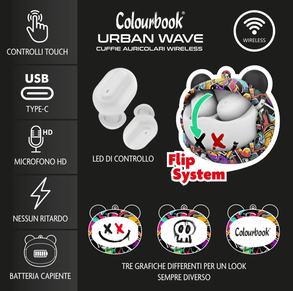 Auricolari Bluetooth 5.3 Urban Wave