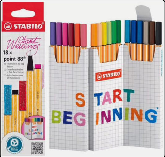 STABILO Fineliner point 88 a 18 Zig Zag Deskset