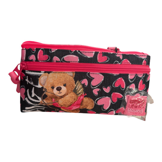 Astuccio Triangolare 2 Zip “Young Angel” tinta unita