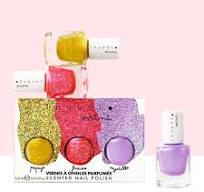Set di tre smalti arcobaleno a base d'acqua per bambini: papaya, fragola e mirtillo